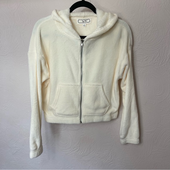 Hippie Rose Soft Cream Fleece Jacket - Picture 1 of 7
